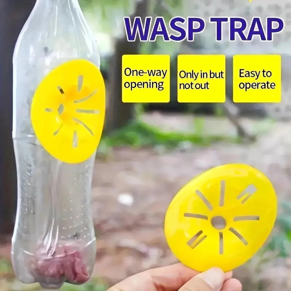 5Pcs Wasp Trap Catcher Reusable Flying Insects Funnel Trap Flower Shape Portable Wasp Catcher Garden Pest Control Tool