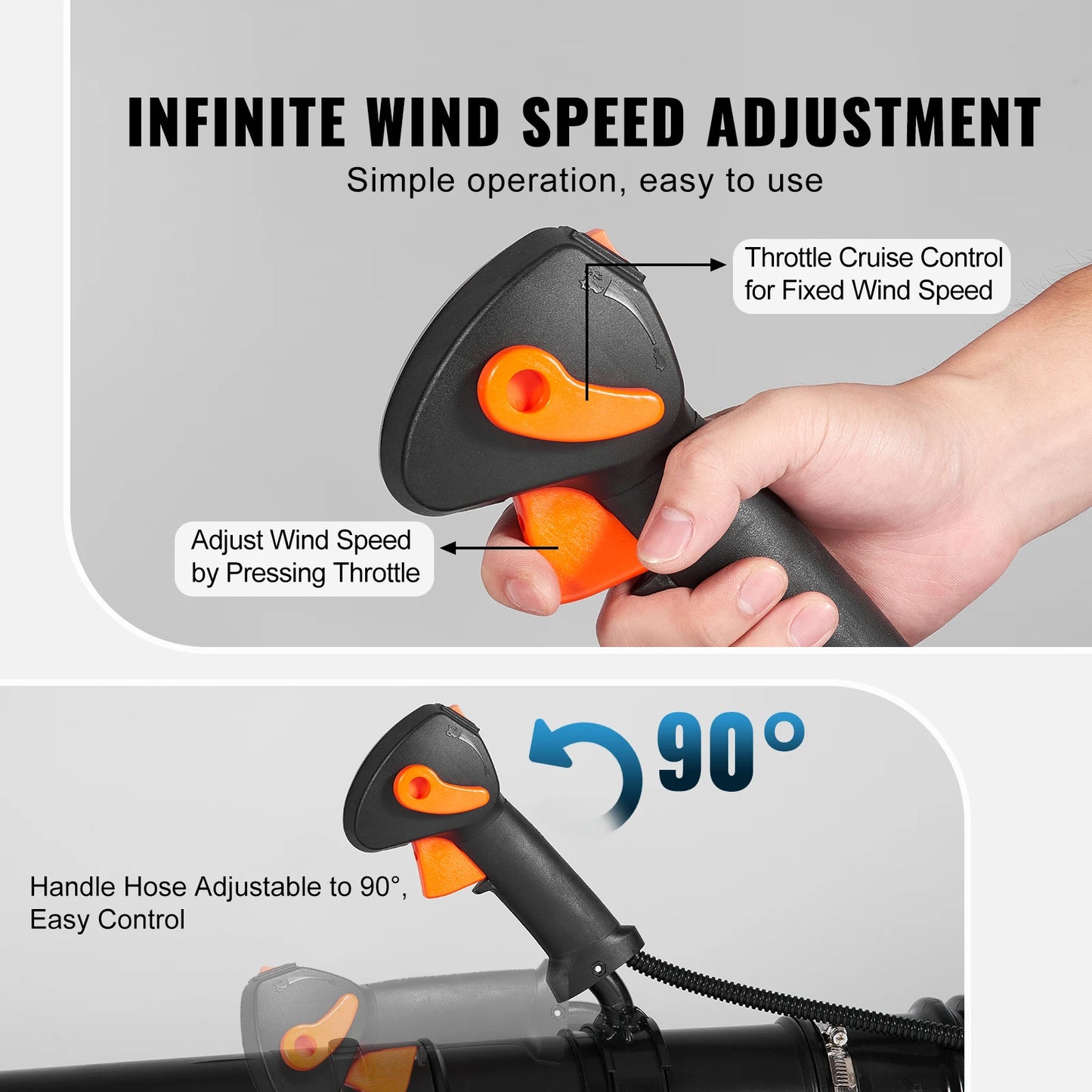 Backpack Leaf Blower 79CC 2-Cycle Gas Leaf Blower with 3L Fuel Tank 930CFM Air Volume 184MPH Speed Ideal for Lawn Care