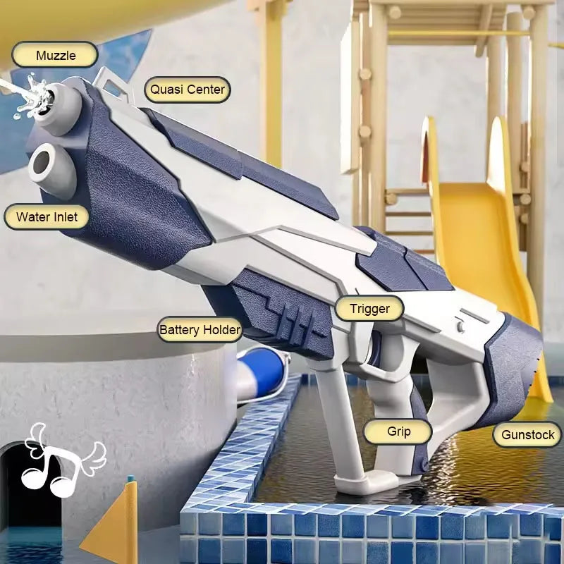 Electric Water Guns Children's Summer Fully Automatic Continuous Rechargeable High Speed Space Water Gun Pool Toy Outdoor Game