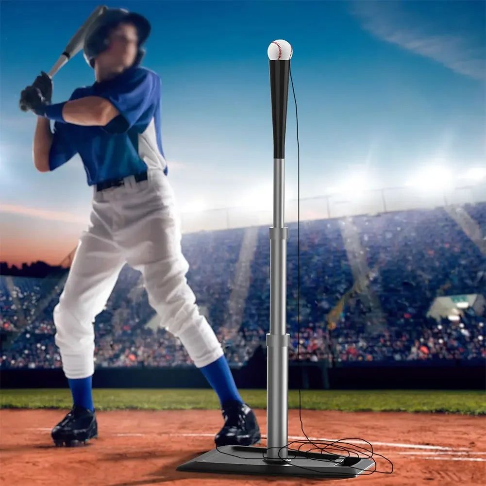 Hitting Practice Equipment with Elastic Rope Batting Swing Trainer Baseball & Softball Training Aid for Baseball & Softball