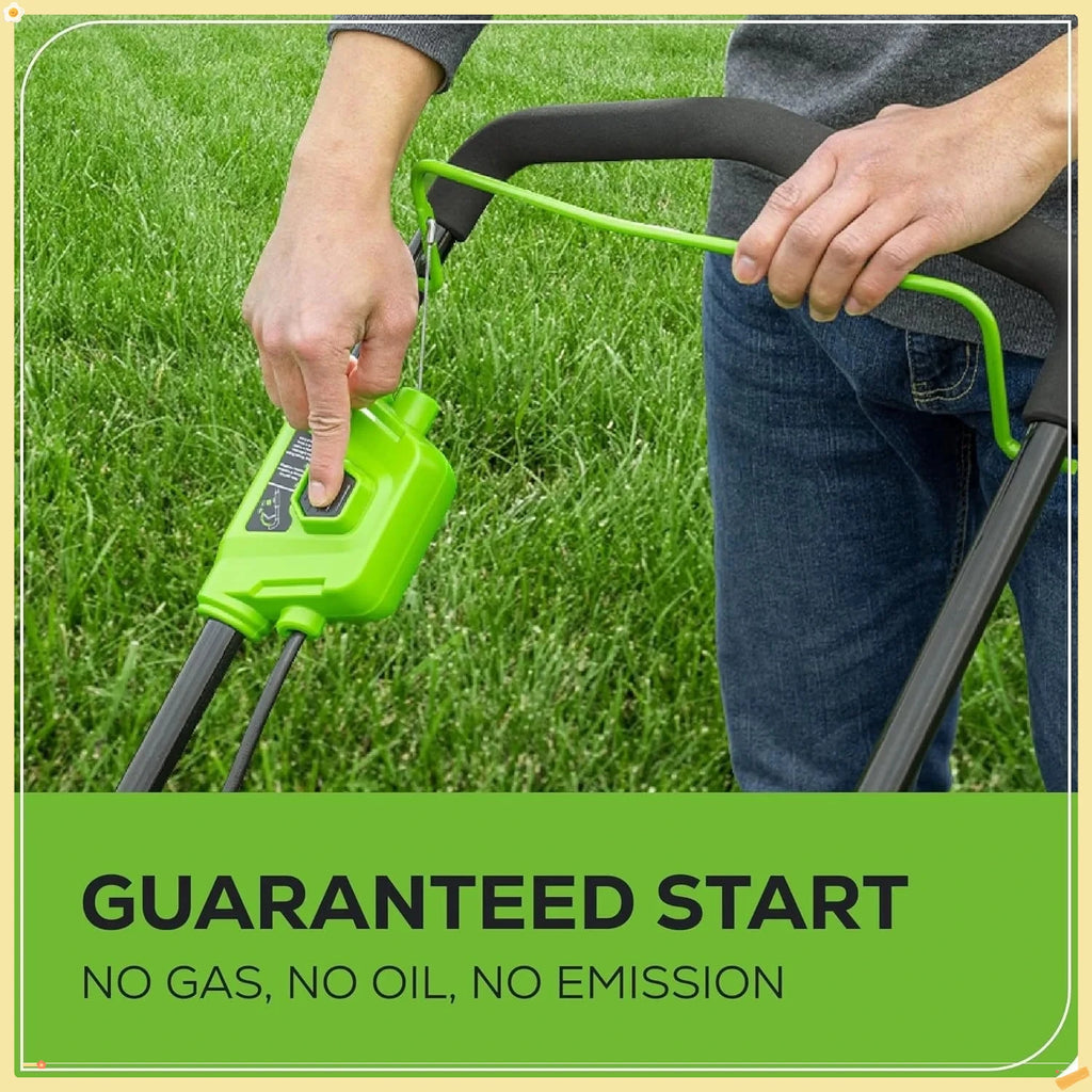 40V 16" Brushless Cordless (Push) Lawn Mower (75+ Compatible Tools), 4.0Ah Battery and Charger Included