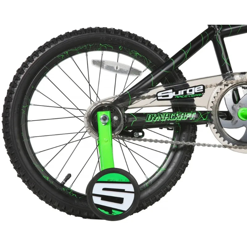 18" Boys BMX Bike, Children Age 6-9 Years, Green