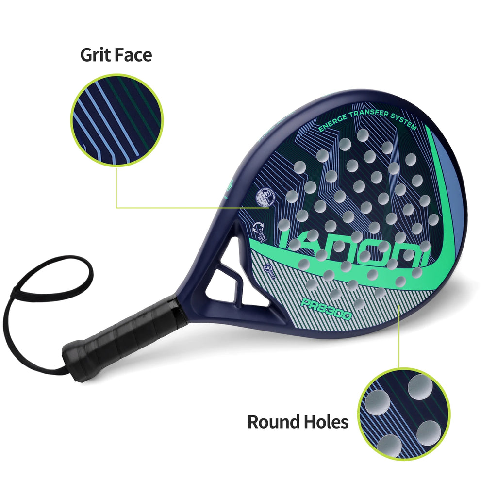 Paddle Racket Carbon Fiber Surface with EVA Memory Flex Foam Core Lightweight Paddle Racquet