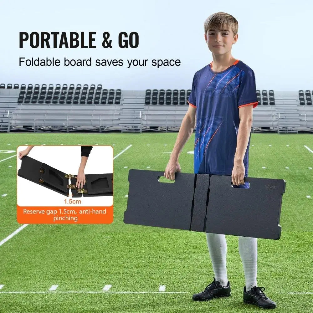 Soccer Training Rebounder Board 45X13 Portable Double Angle Design