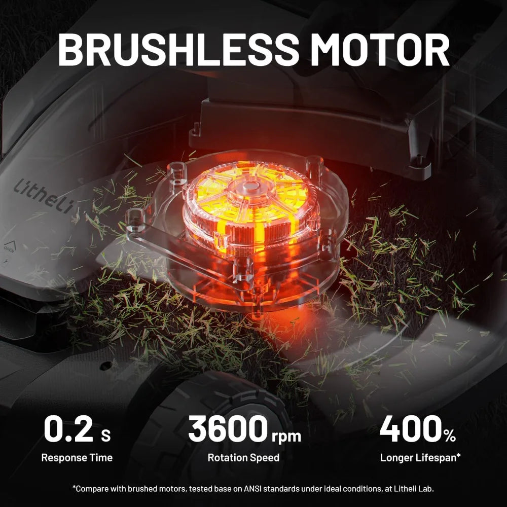 18-inch 40V(2x20V) Brushless Lawn Mower for Garden Yards, Lightweight Cordless Lawn Mower Battery Powered with 6-Positio