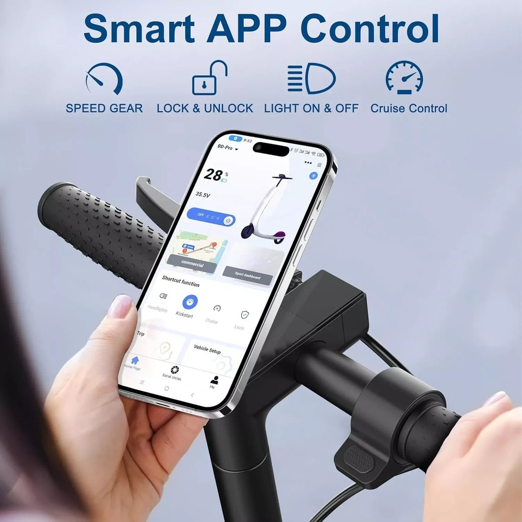 Electric Scooter 350W 19mph APP Smart Control Scooter 8.5inch tire Folding Electric Scooter 16miles Max Range for Adult