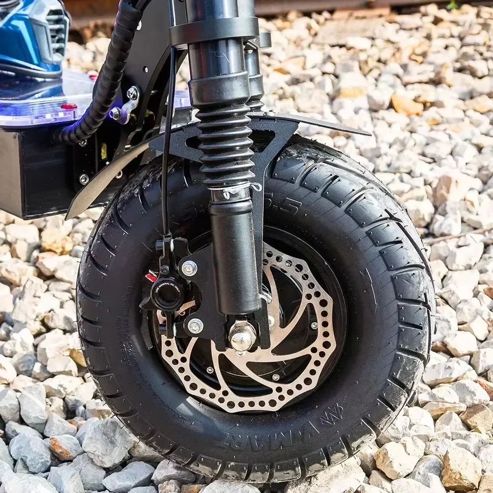 Two-wheel scooter 10000W dual motor 72V 40AH battery, 13-inch road tires, hydraulic brakes, foldable adult scooter.