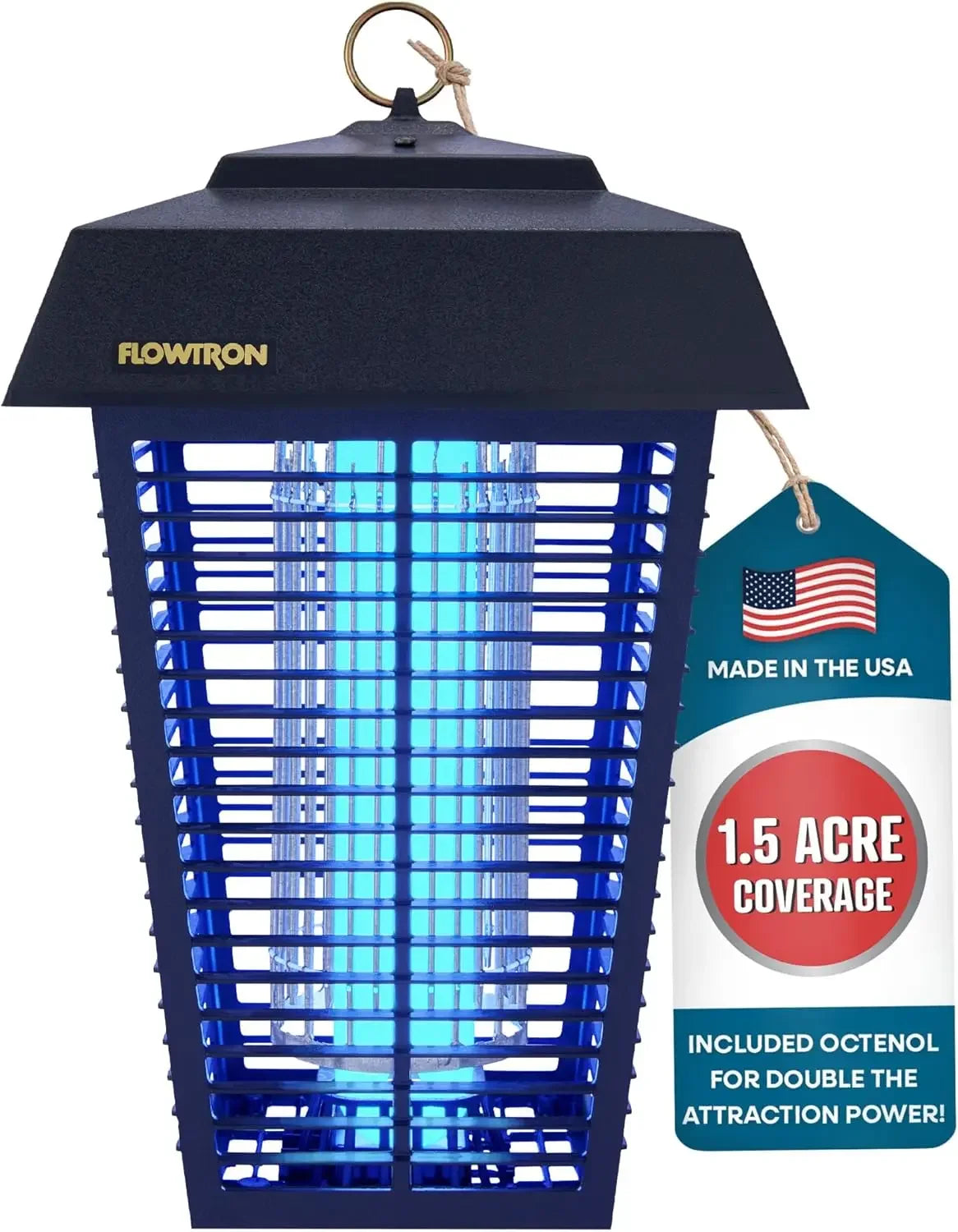 Bug Zapper, 1-1/2 Acre of Outdoor Coverage with Powerful 80W Bulb & 5600V Instant Killing Grid, Electric Insect