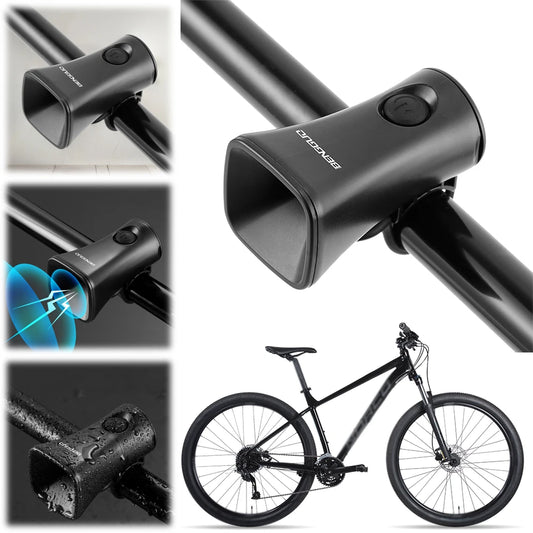 Electric Bike Horn 120dB Warning Safety Bell Rechargeable Bicycle Handlebar Alarm Ring Bell for Mountain Bike Road Bike Scooters