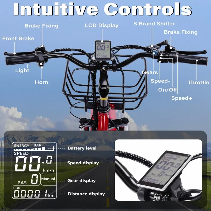 Electric Tricycle for Adults,500W Electric Trike,Electric Bicycle,20"x4.0"Fat Tire Electric Trike Fat Tire 3 Wheel electric bike