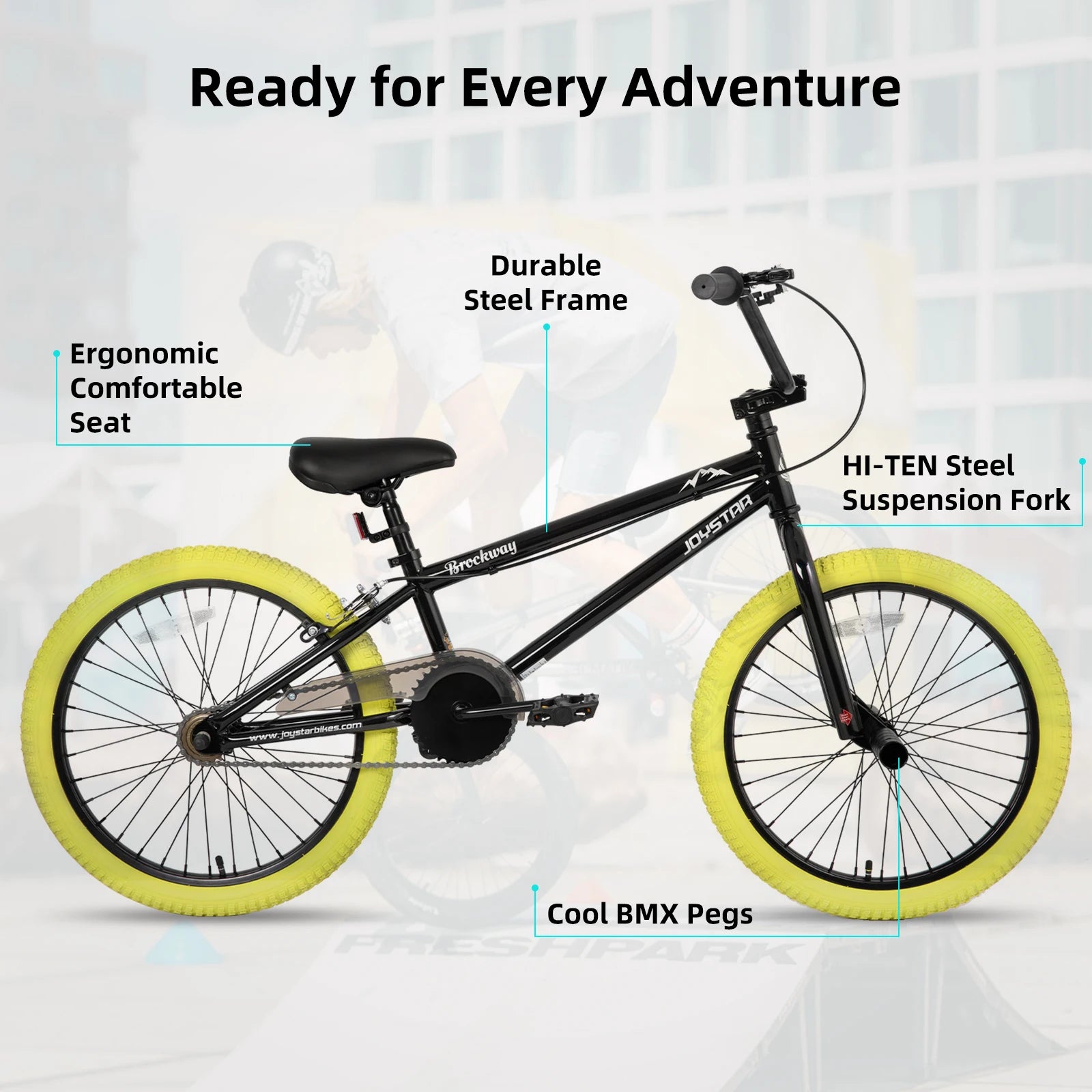 Freestyle Kids BMX Bikes Kids Bicycles for 6-14 Years Old Boys Girls and Beginner-Level Riders 2 Pegs