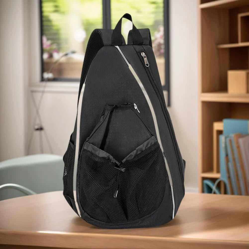 Adjustable Racket Bag with Hanging Hook Pickleball Paddle Bag Wear Resist Breathable Sports Backpack Gifts for Pickleball Lovers