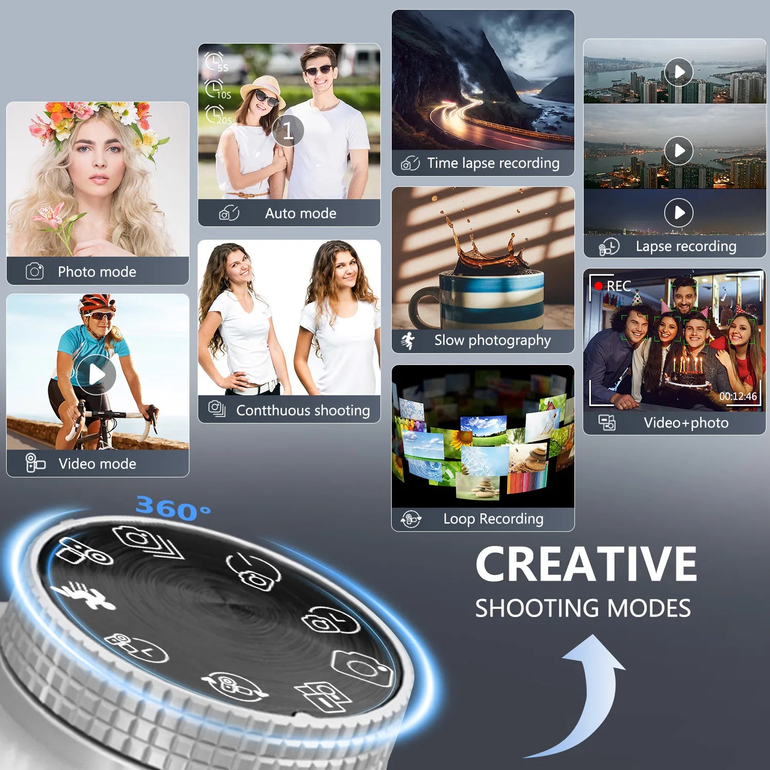 75MP Digital Camera for Photography & Video, 4K VloggingCamera with 3inch Touch Flip Screen &18X Digital Zoom, AutofocusCompact