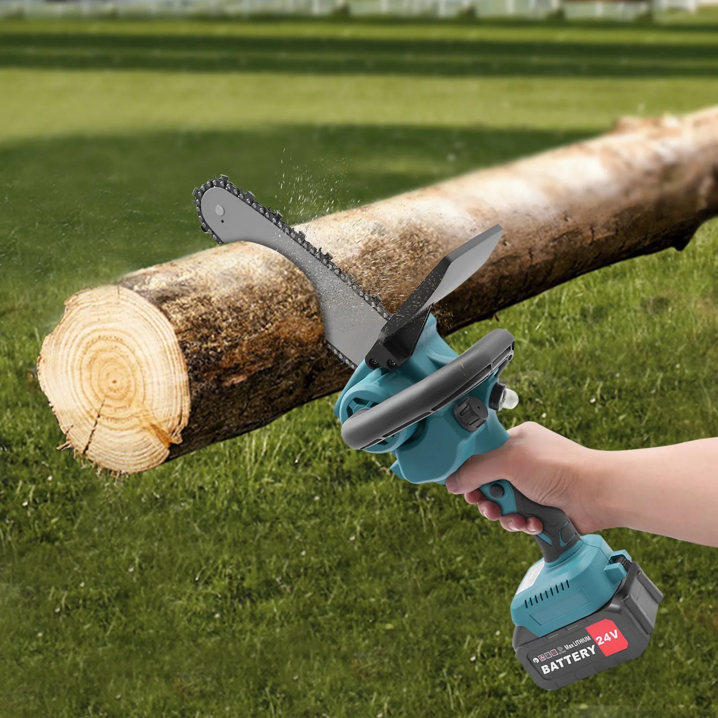 8-in Cordless Mini Chainsaw 800W Portable One-Handed Brushless Chain Saw Electric Battery Rechargeable for Wood Tree Cutting