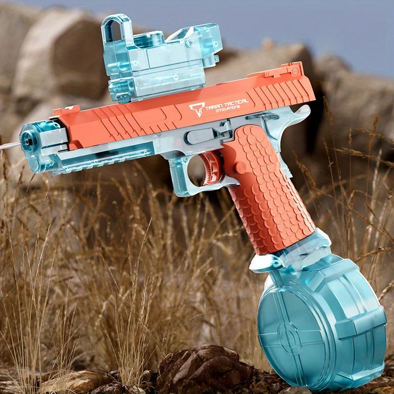 Electric Water Gun Automatic Squirt Guns with 434CC Large Capacity 32FT Range Powerful Sprinkler Summer Beach Pa