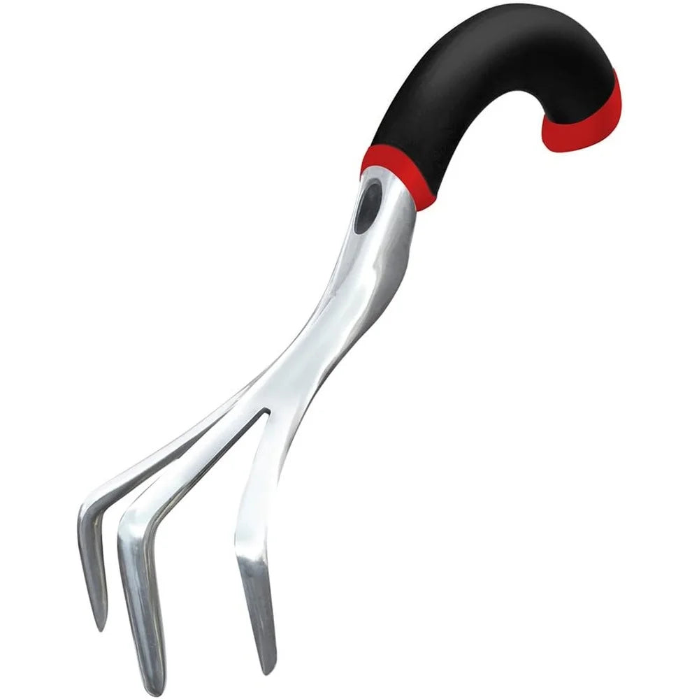 Ergonomic Aluminum Hand Cultivator Lightweight Garden Tool Soil Turning Weeding Ideal Arthritis and Hand Strength Issues