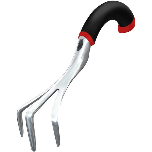 Ergonomic Aluminum Hand Cultivator Lightweight Garden Tool Soil Turning Weeding Ideal Arthritis and Hand Strength Issues