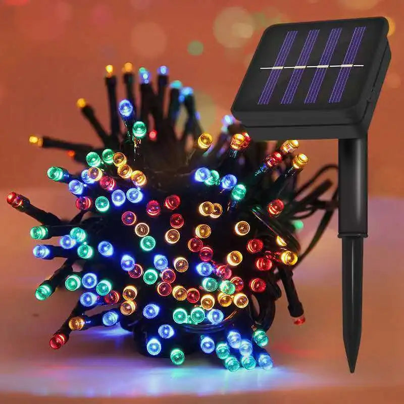 1 Pc Solar Christmas Lights, 50 LED/100 LED/200 LED/300 LED 8 Modes Outdoor Christmas String Lights, Waterproof Solar Lights