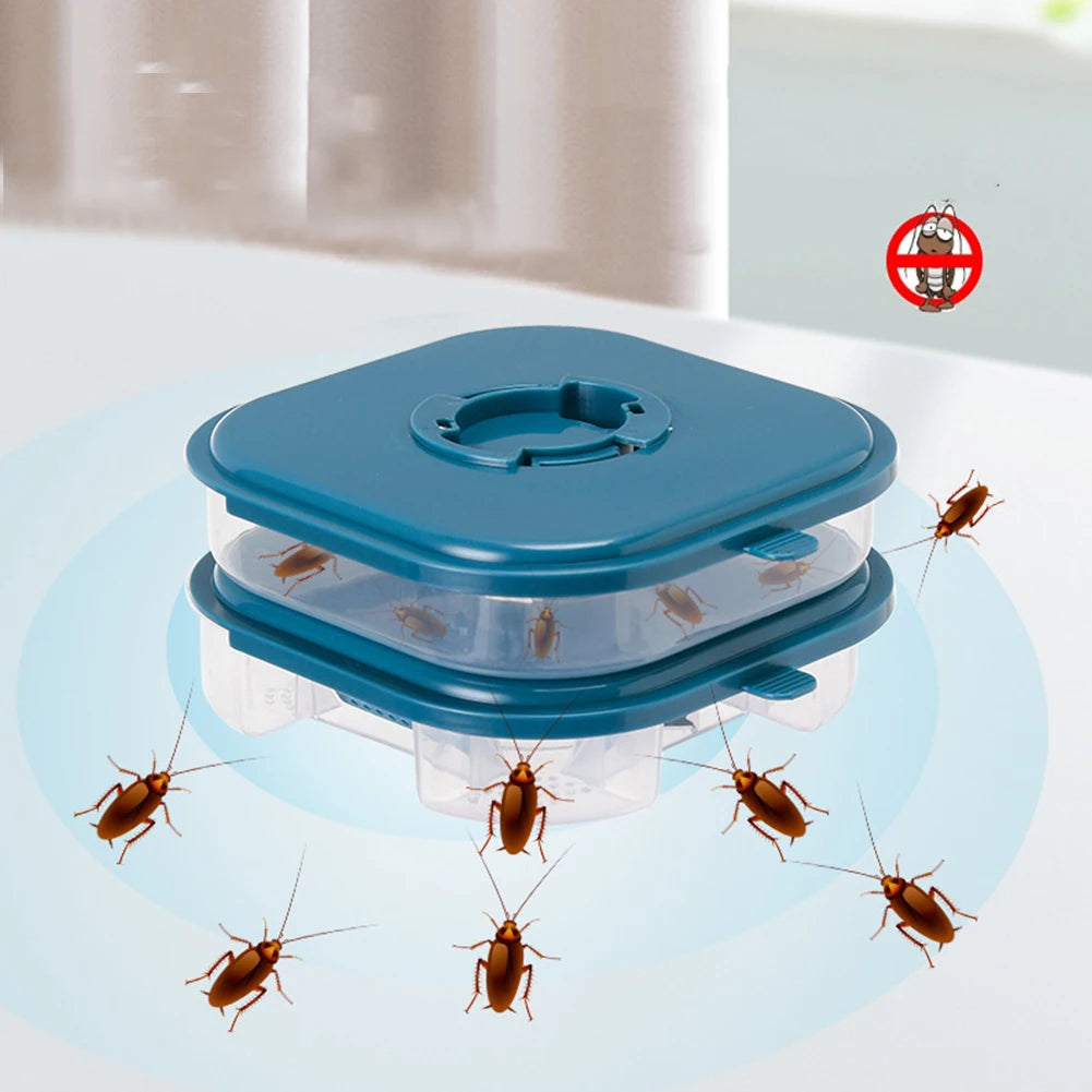 Reusable Cockroach Catcher Trap 1-5PCS Double Layer Roach Trap Pest Control Tool Non-Toxic Safe Easy to Use for Indoor Home