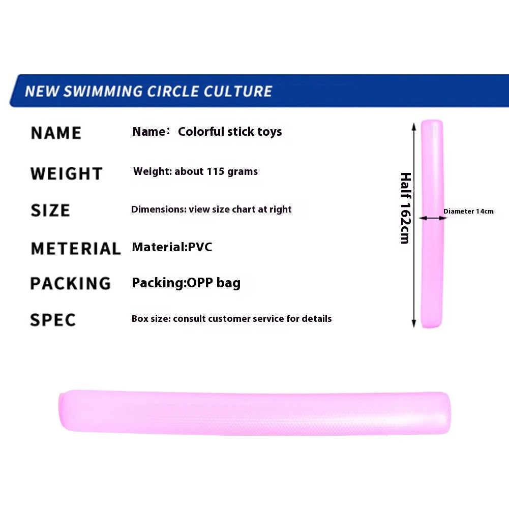 PVC Inflatable Pool Noodles Stick Inflatable Swimming Noodles Floats Inflatable Pool Floats for Swimming Pool Beach Lake
