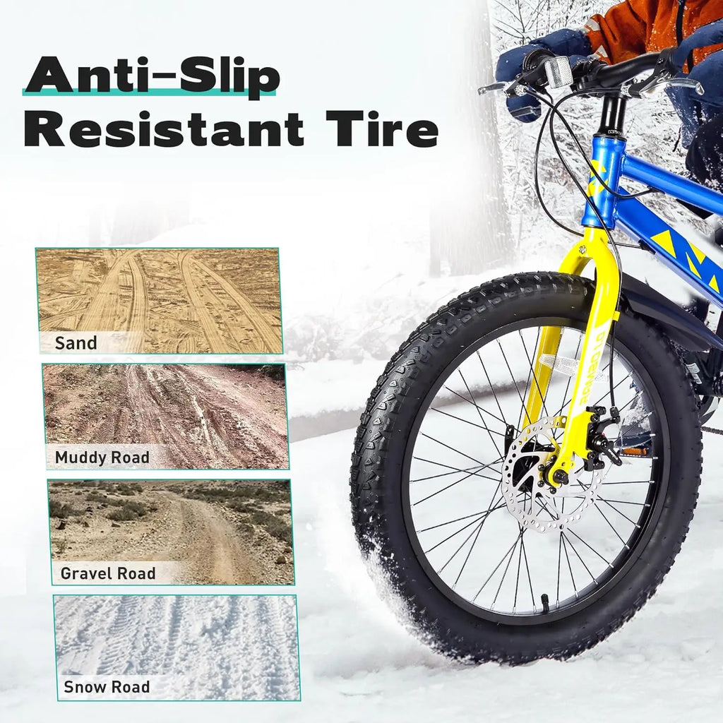 20/26x3.0 Electric Bike Tire Fat E-Bike Tires Heavy Duty High-Performance Wear-Resistant Mountain Snow Bicycle Tires/Tubes