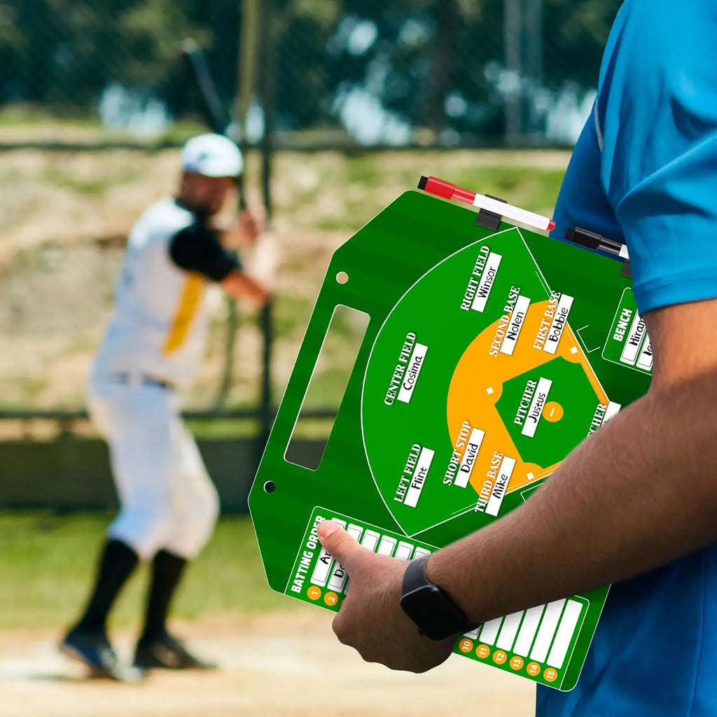 Magnetic Baseball Lineup Board, Professional Softball & Baseball Lineup Board for Dugout, Baseball Clipboard for Coa