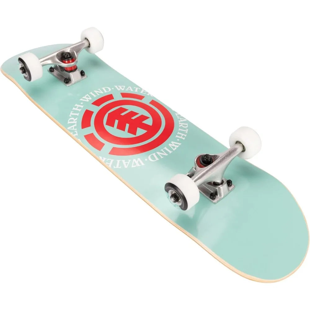 Popsicle Skateboard Mint 31" Standard Skateboard with 5" Aluminum Trucks, 9-Layer NE Maple Deck - Perfect for Kids, Teens, and