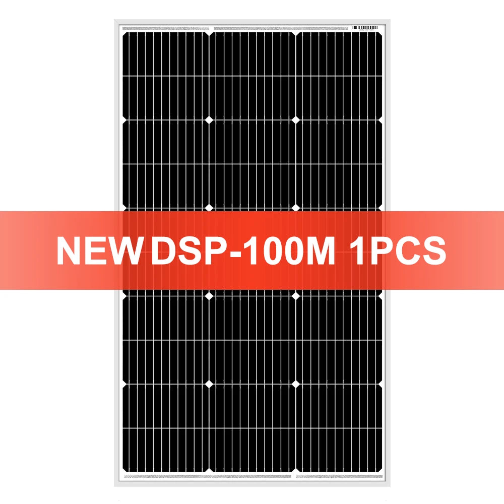 DOKIO 18V 100W Rigid Solar Panel China 18V Monocrystalline Silicon Waterproof Solar Panel Charging 12V #DSP-100M Camping/Home/RV