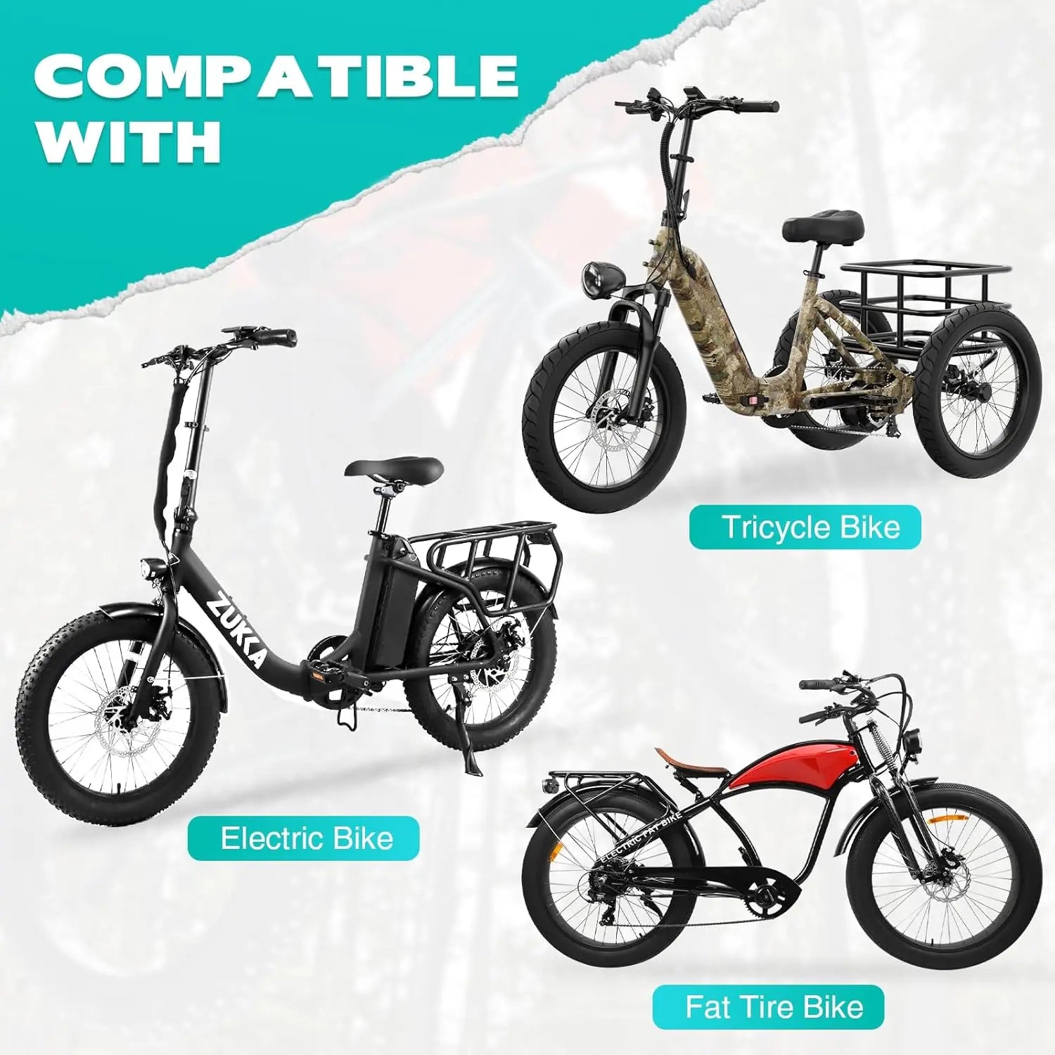 20/26x3.0 Electric Bike Tire Fat E-Bike Tires Heavy Duty High-Performance Wear-Resistant Mountain Snow Bicycle Tires/Tubes