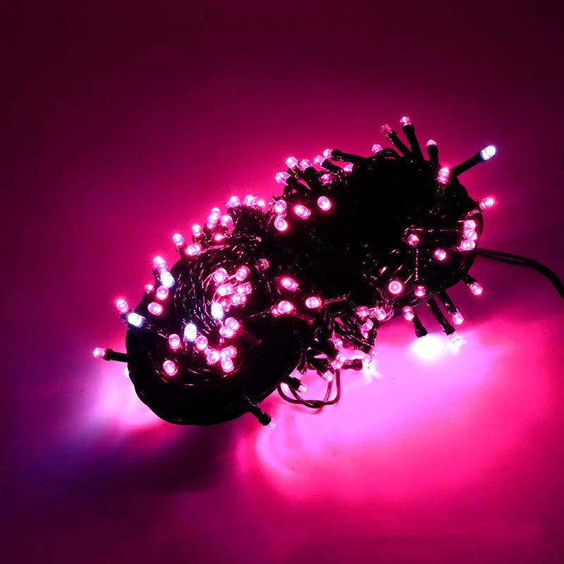 20M Black line Outdoor LED String Lights Garland 220V/110V Waterproof Fairy Light Christmas Wedding Party Holiday Garden Decor