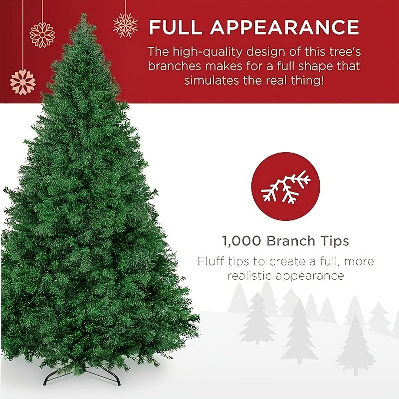 6.5-foot High-quality Artificial Christmas Tree, Easy To Assemble, Equipped With A Metal Base, Perfect For Holiday Parties And Families, Decorating The Christmas Tree Together