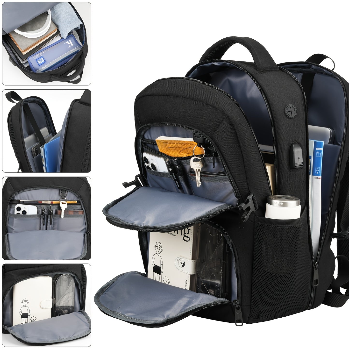 School Backpack, Laptop Backpack Bookbag For High School College Students Work Office Business