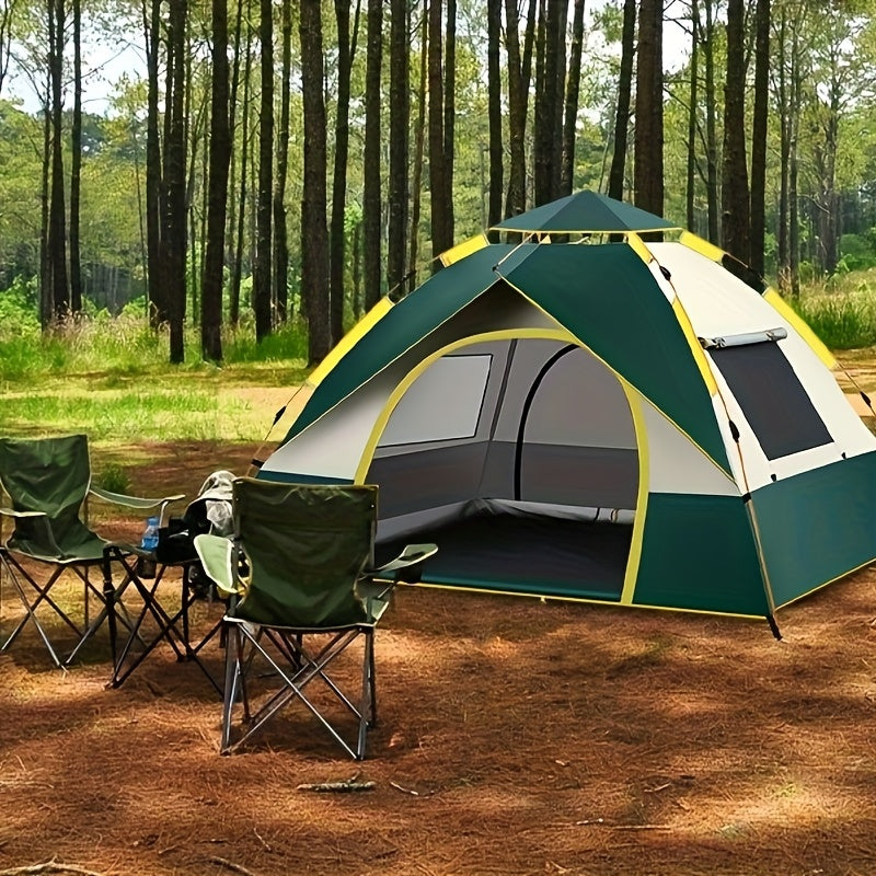 Portable Tents for Outdoor Camping That Are Easy to Set Up, Featuring Double Doors And Windows for Ventilation. They Are, Wind-Resistant, And Lightweight, Accommodating 2-4 Or 4-6 Individuals, Ideal for Camping, Hiking, And H